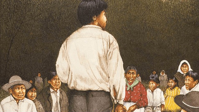 Choctaw teaching his tribe