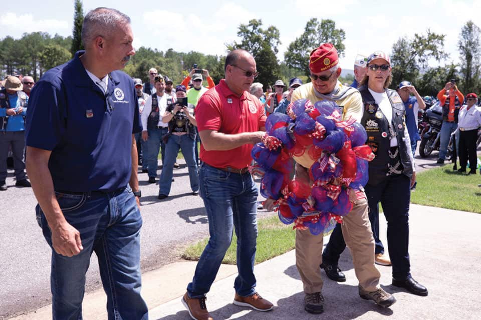 Legacy Run wreath laying ceremony