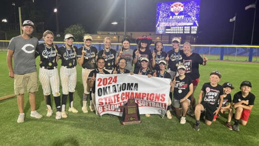 Alana Kendrick and the Caney Lady Cougars made school history by winning their first Slow Pitch Softball State Championship