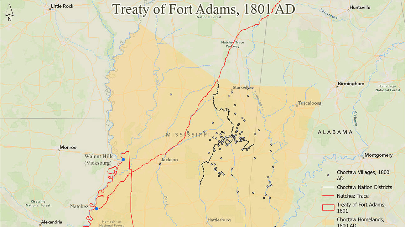 1801 Treaty of Fort Adams Map