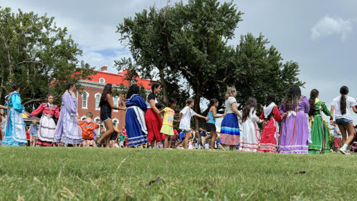 Social dancing at Labor Day is a way for tribal members and visitors to participate in Choctaw traditions.