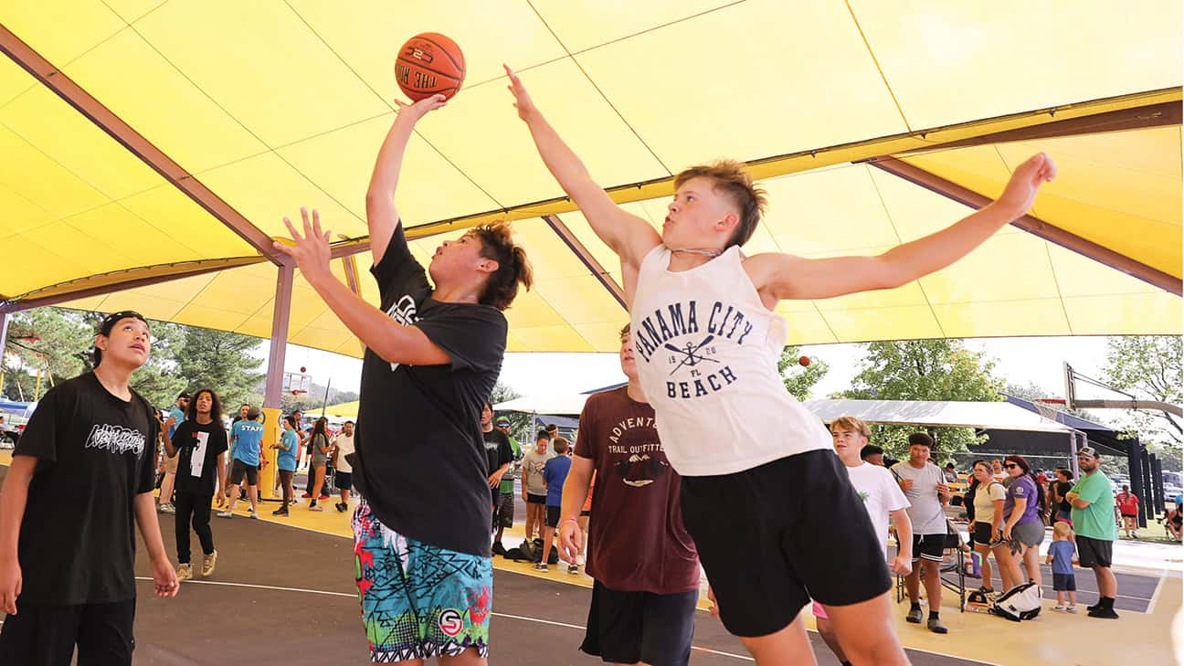 War Hoops, also known as basketball has long been a favorite at the Labor Day festival.