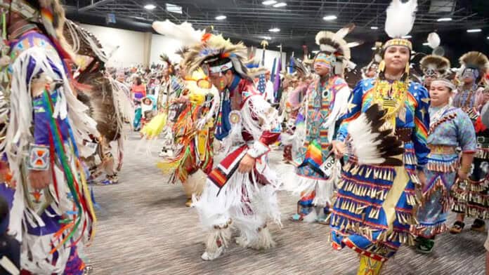 Dancers at the powow.