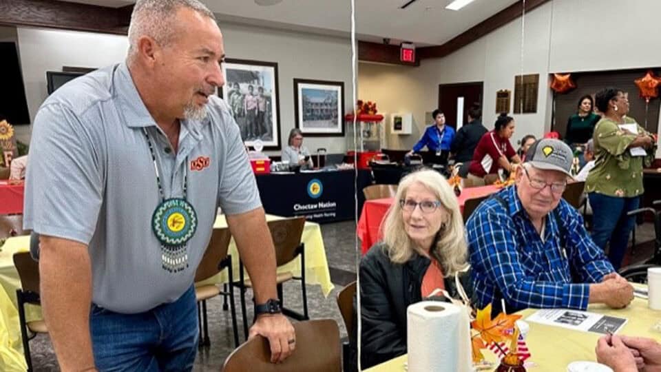 People enjoy their community meals at the Choctaw Nation Community Centers.