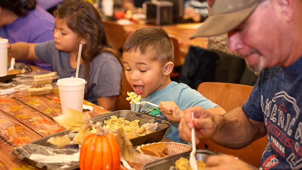 People enjoy their community meals at the Choctaw Nation Community Centers.