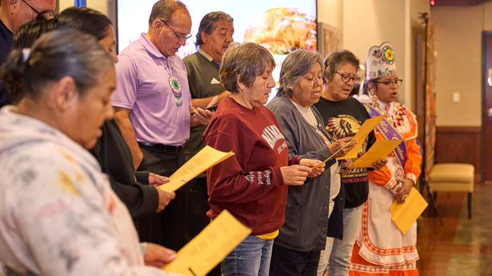 People enjoy their community meals at the Choctaw Nation Community Centers.