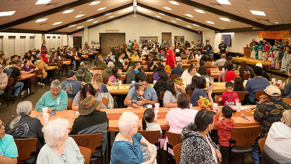 People enjoy their community meals at the Choctaw Nation Community Centers.