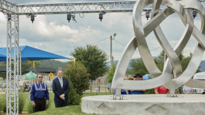 Chief Batton unveils Eternal Heart sculpture