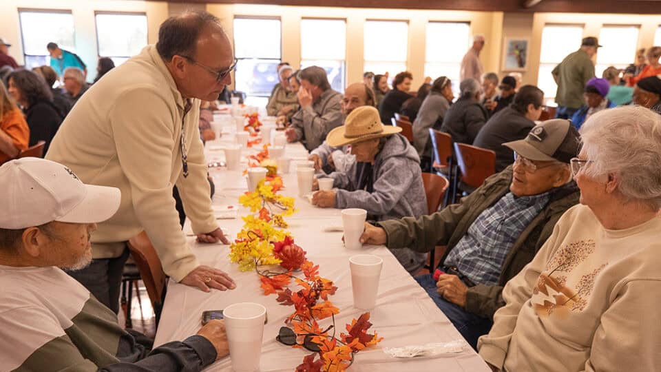 People enjoy their community meals at the Choctaw Nation Community Centers.