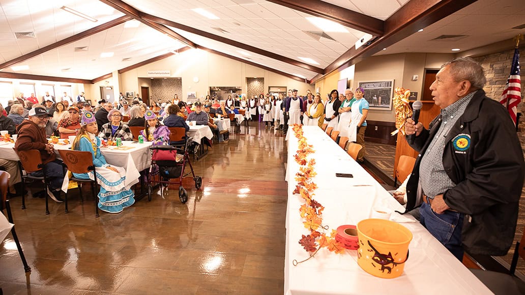 People enjoy their community meals at the Choctaw Nation Community Centers.