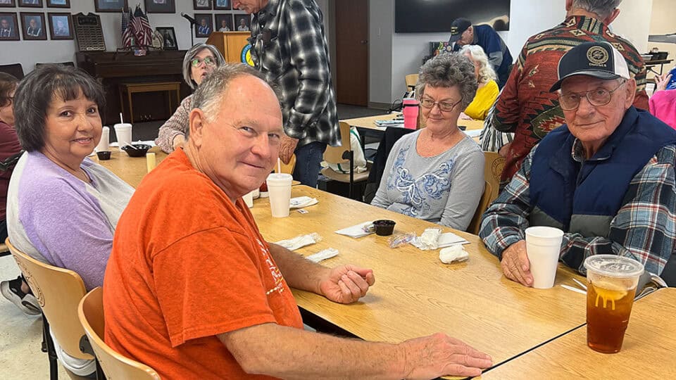 People enjoy their community meals at the Choctaw Nation Community Centers.