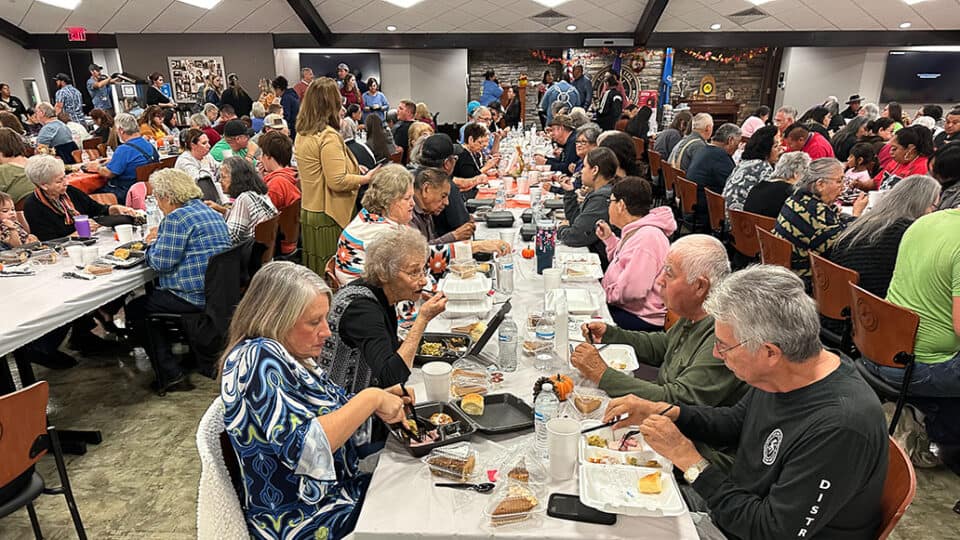 People enjoy their community meals at the Choctaw Nation Community Centers.